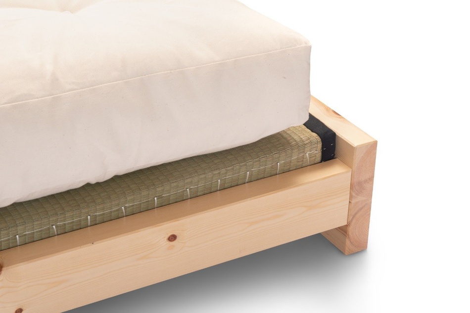 Lit en bois 90x200 - Aisha Basic Natura Tatami - Pascall