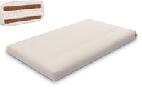 Matelas 120x200 naturel avec latex et 2x coco- Futon Comfort Relax Hard - Pascall Ecru