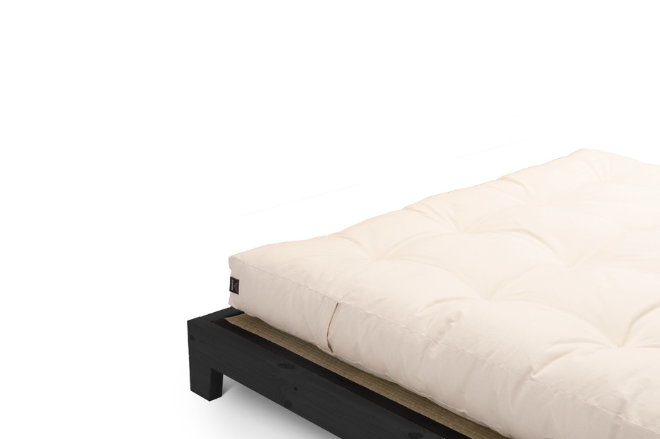 Lit en bois 90x200 - Aisha Basic Black Tatami - Pascall