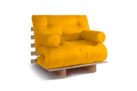 Canapé lit 90x200 - Slim Comfort Classic - Pascall Futon Jaune