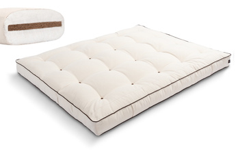 Matelas 180x200 naturel avec coco - Futon Medium Coco - Pascall Kedro Ecru