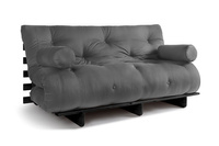 Canapé lit 160x200 - Slim Basic Black - Pascall Futon Gris