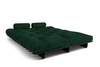 Canapé lit 160x200 - Slim Comfort Black - Pascall Futon Vert Bouteille