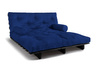 Canapé lit 160x200 - Slim Basic Black - Pascall Futon Bleu