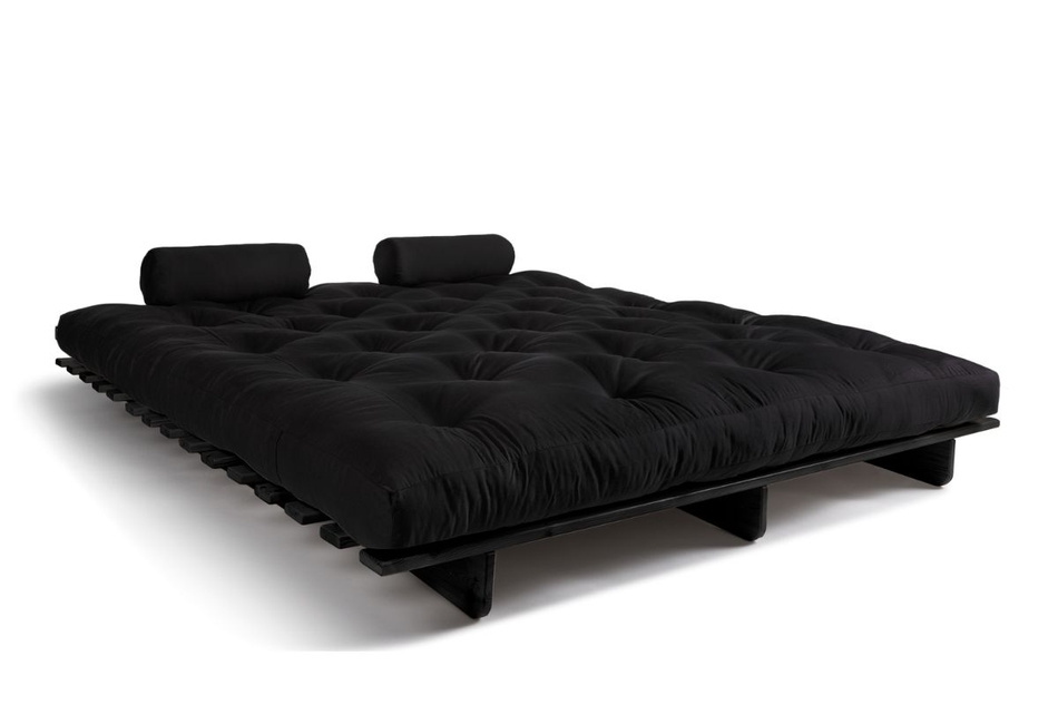 Canapé lit 180x200 - Slim Comfort Black - Pascall Futon Noir