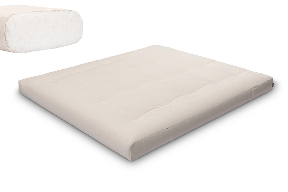 Matelas 180x200 naturel - Futon Medium Natural - Pascall Ecru