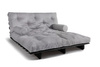 Canapé lit 160x200 - Slim Basic Black - Pascall Futon Gris Clair