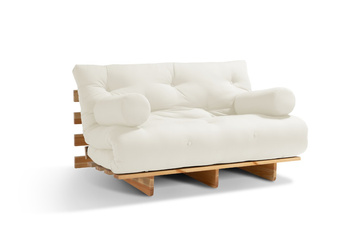 Canapé lit 90x200 - Slim Basic Classic - Pascall Futon Ecru