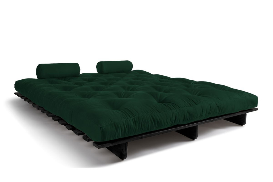 Canapé lit 180x200 - Slim Exclusive Black - Pascall Futon Vert Bouteille