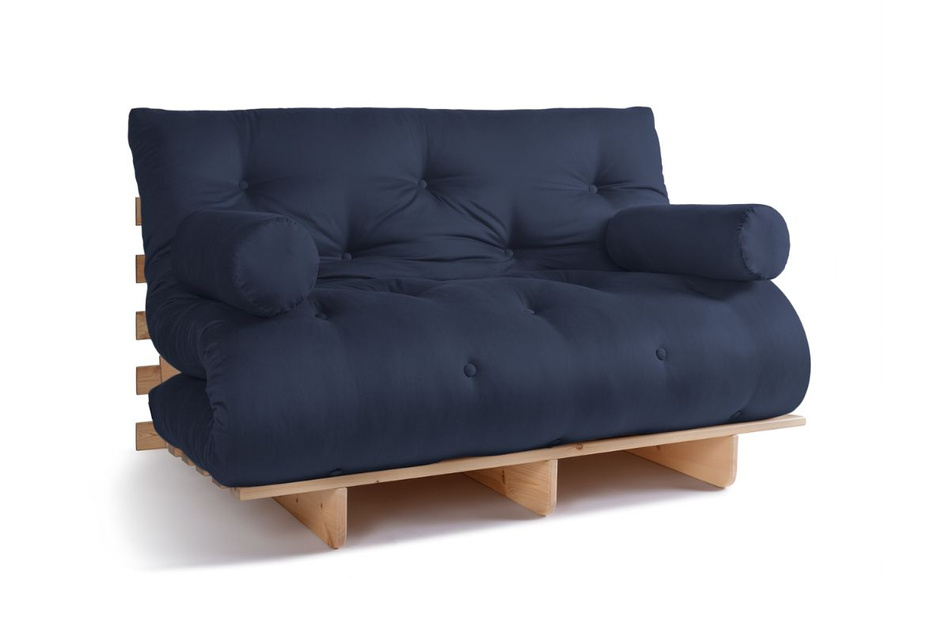 Canapé lit 140x200 - Slim Exclusive Classic - Pascall Futon Blue Marine