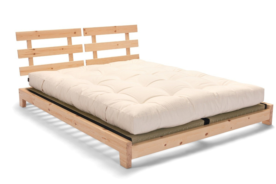 Lit en bois 180x200 - Aisha Classic Natura Tatami - Pascall