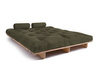 Canapé lit 160x200 - Slim Exclusive Classic - Pascall Futon Kaki