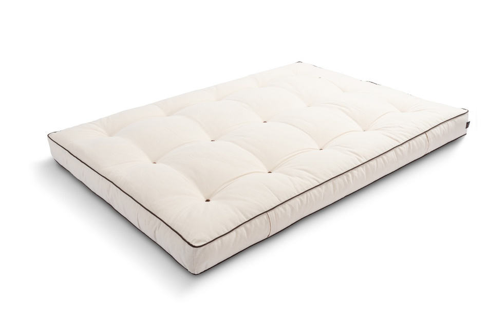 Matelas 120x200 naturel avec coco - Futon Medium Coco - Pascall Kedro Ecru