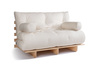 Canapé lit 140x200 - Slim Exclusive Classic - Pascall Futon Ecru