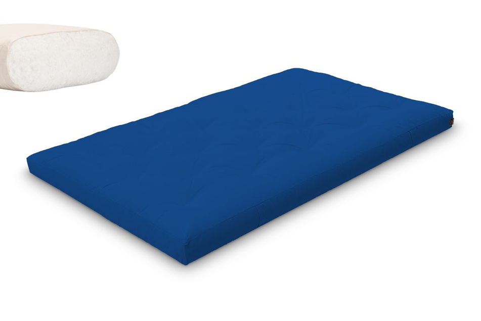 Matelas 120x200 naturel - Futon Slim Natural - Pascall Bleu