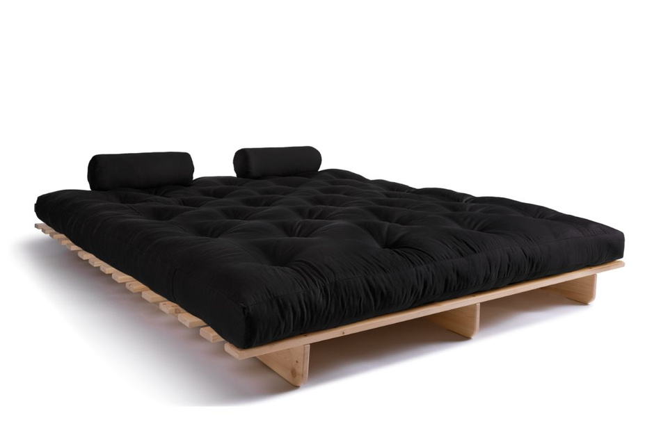Canapé lit 180x200 - Slim Basic Classic - Pascall Futon Noir