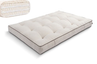 Matelas 120x200 naturel avec latex - Futon Comfort Trio Latex Wool - Pascall Kedro Lin