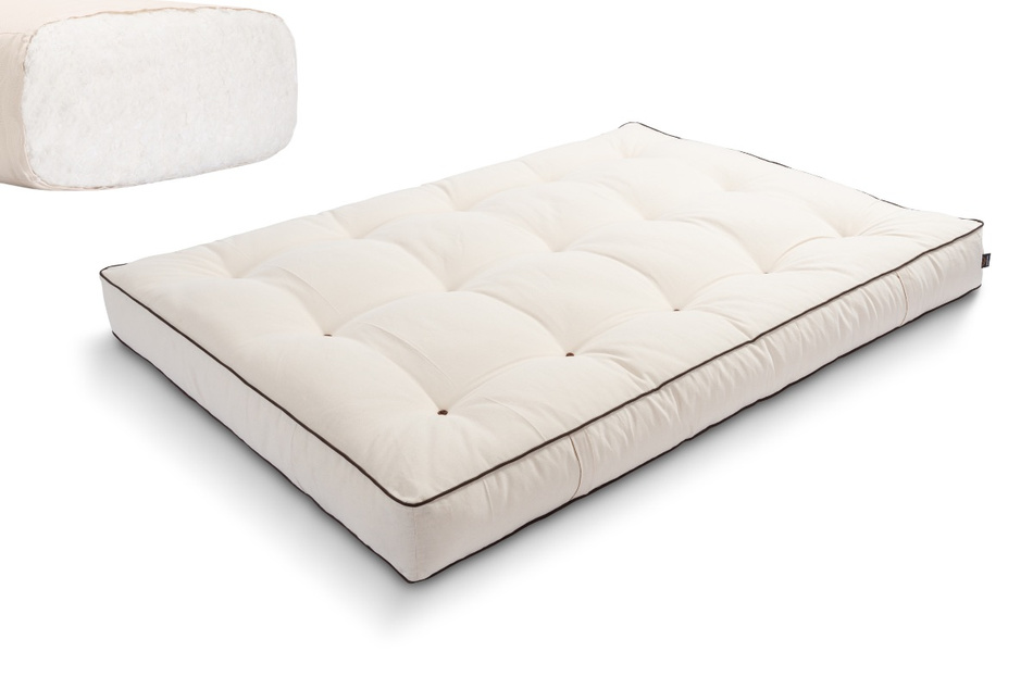 Matelas 120x200 naturel - Futon Comfort Natural - Pascall Kedro Ecru