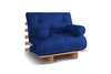 Canapé lit 90x200 - Slim Basic Classic - Pascall Futon Bleu