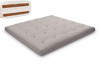 Matelas 200x200 naturel avec latex et 2x coco- Futon Comfort Relax Hard - Pascall Gris