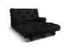 Canapé lit 120x200 - Slim Comfort Black - Pascall Futon Noir