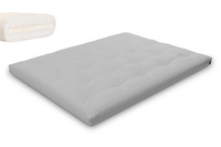 Matelas 160x200 naturel avec latex - Futon Slim Latex - Pascall Gris Clair