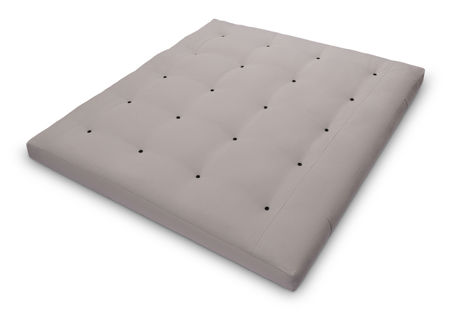 Matelas 180x200 naturel avec latex et 2x coco- Futon Comfort Relax Hard - Pascall Gris