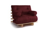 Canapé lit 90x200 - Slim Exclusive Classic - Pascall Futon Bordeaux