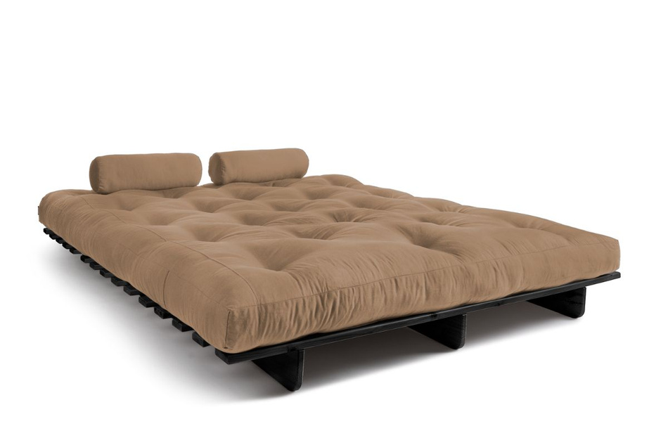 Canapé lit 160x200 - Slim Exclusive Black - Pascall Futon Beige