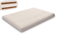 Matelas 140x200 naturel avec latex et 2x coco- Futon Comfort Relax Hard - Pascall Ecru