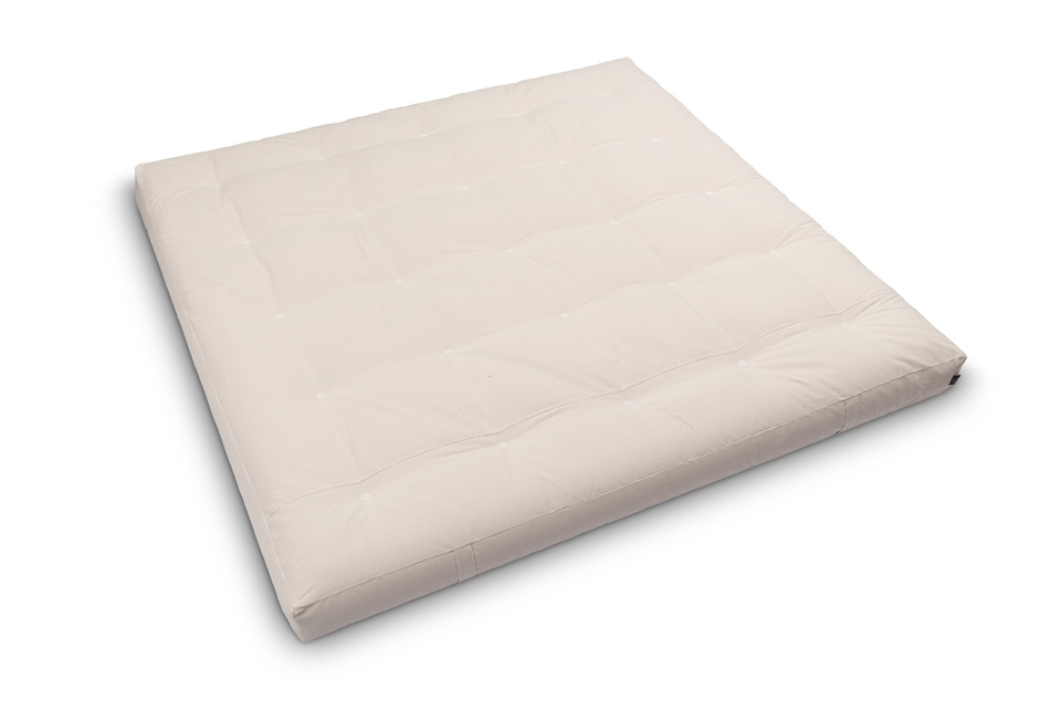 Matelas 200x200 naturel avec coco - Futon Medium Coco - Pascall Ecru