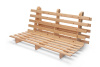 Canapé de jardin 160×200 cm dépliable – Freedom Classic – Pascall Futon Marron Light