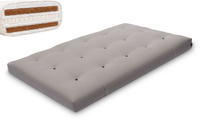 Matelas 120x200 naturel avec latex et 2x coco- Futon Comfort Relax Hard - Pascall Gris