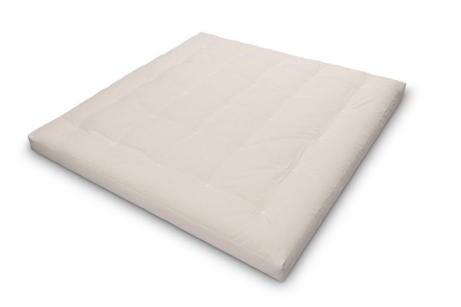 Matelas 200x200 naturel avec de la laine, coco et 2x latex - Futon Comfort Wool - Pascall Ecru
