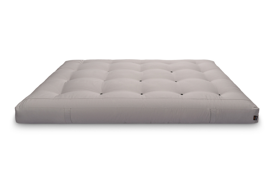 Matelas 160x200 naturel avec latex et 2x coco- Futon Comfort Relax Hard - Pascall Gris