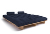 Canapé lit 180x200 - Slim Basic Classic - Pascall Futon Blue Marine