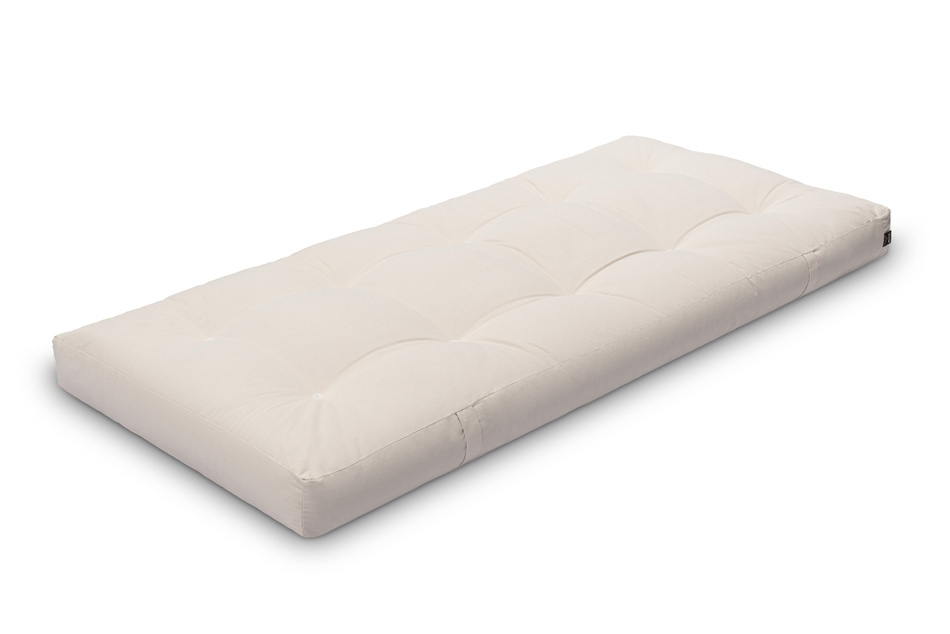 Matelas 90x200 naturel avec latex et 2x coco- Futon Comfort Relax Hard - Pascall Ecru