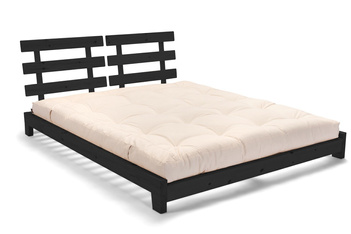 Lit en bois 140x200 - Aisha Classic Black - Pascall