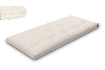 Matelas 90x200 naturel avec latex - Futon Slim Duo Latex - Pascall Ecru