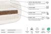 Matelas 160x200 naturel avec coco et 2x latex - Futon Comfort Relax - Pascall Gris