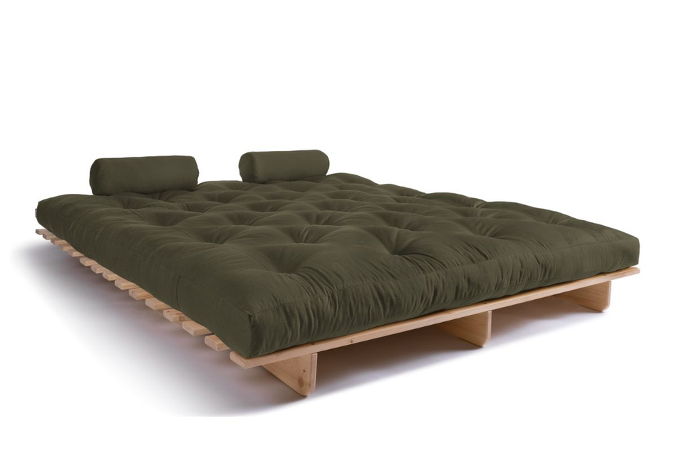 Canapé lit 180x200 - Slim Exclusive Classic - Pascall Futon Kaki