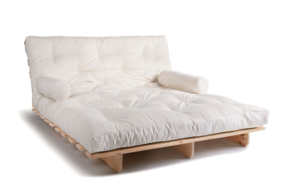 Canapé lit 160x200 - Slim Comfort Classic - Pascall Futon Ecru