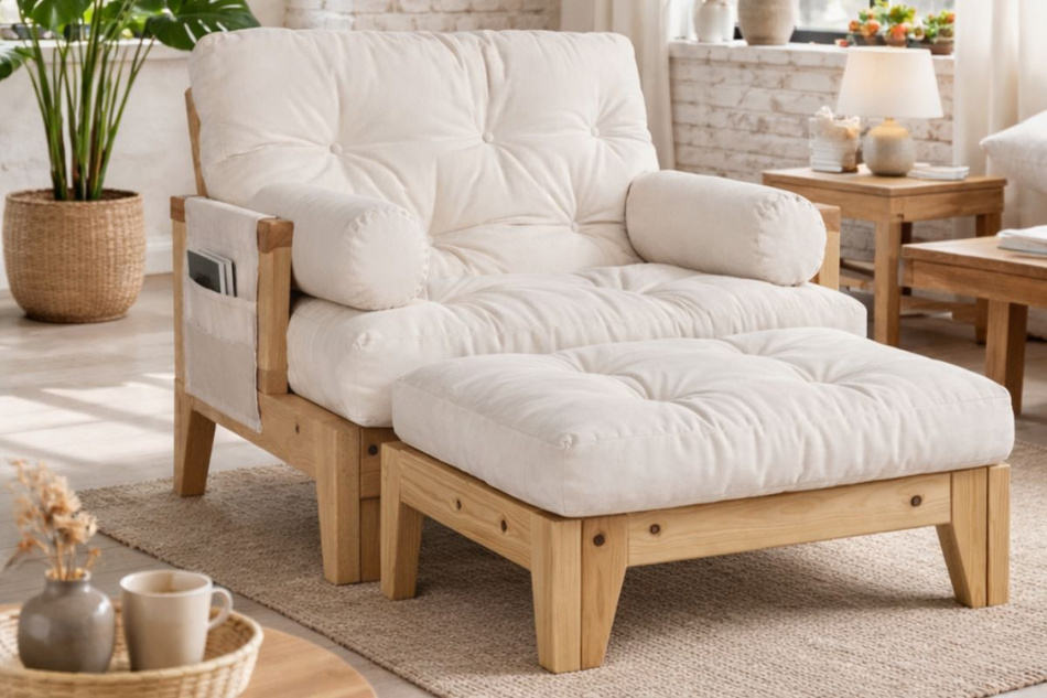 Fauteuil Sakura - Pascall Futon Kaki