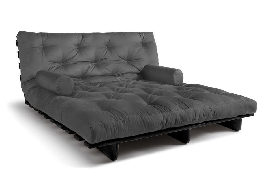Canapé lit 180x200 - Slim Basic Black - Pascall Futon Gris