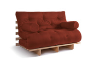 Canapé lit 120x200 - Slim Comfort Classic - Pascall Futon Brique