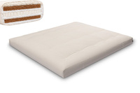 Matelas 180x200 naturel avec de la laine, latex et 2x coco - Futon Comfort Wool Hard - Pascall Ecru