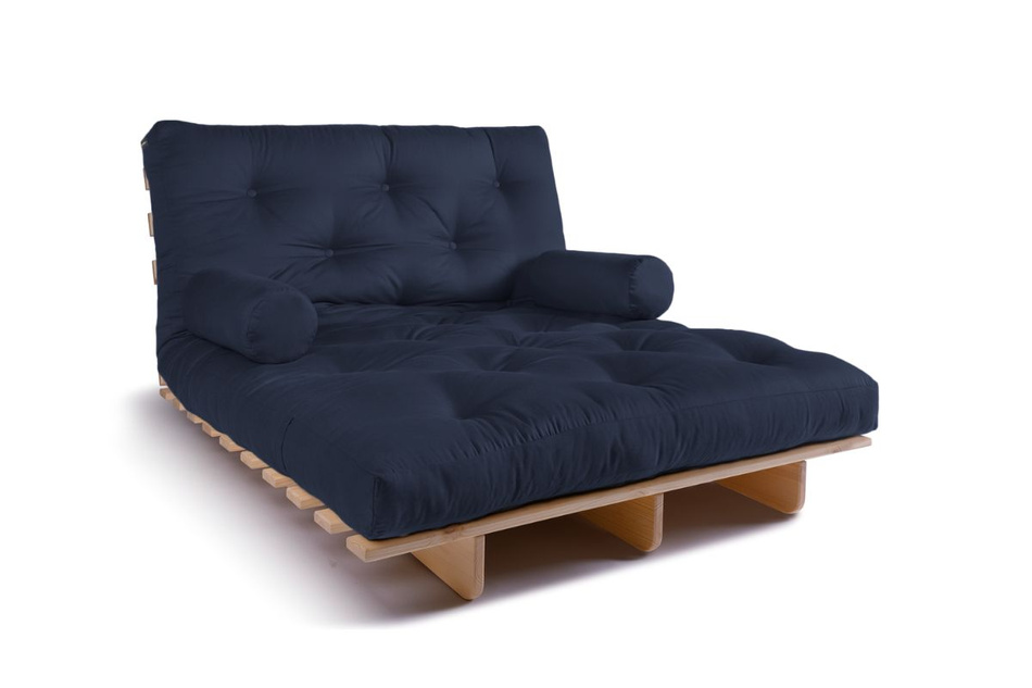 Canapé lit 120x200 - Slim Comfort Classic - Pascall Futon Blue Marine
