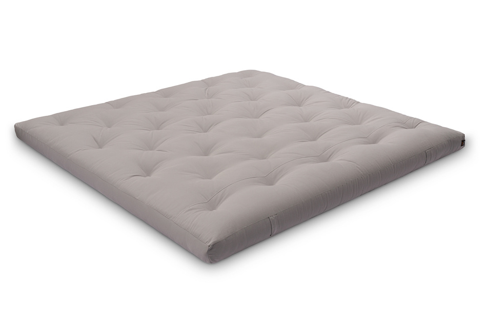 Matelas 200x200 naturel - Futon Slim Natural - Pascall Gris