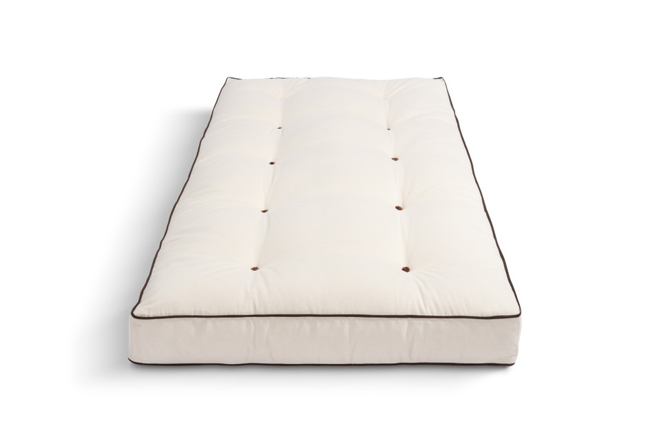 Matelas 90x200 naturel avec coco - Futon Medium Coco - Pascall Kedro Ecru