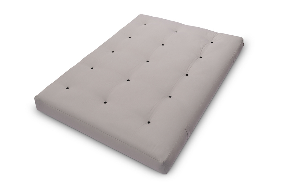 Matelas 140x200 naturel avec de la laine, coco et 2x latex - Futon Comfort Wool - Pascall Gris
